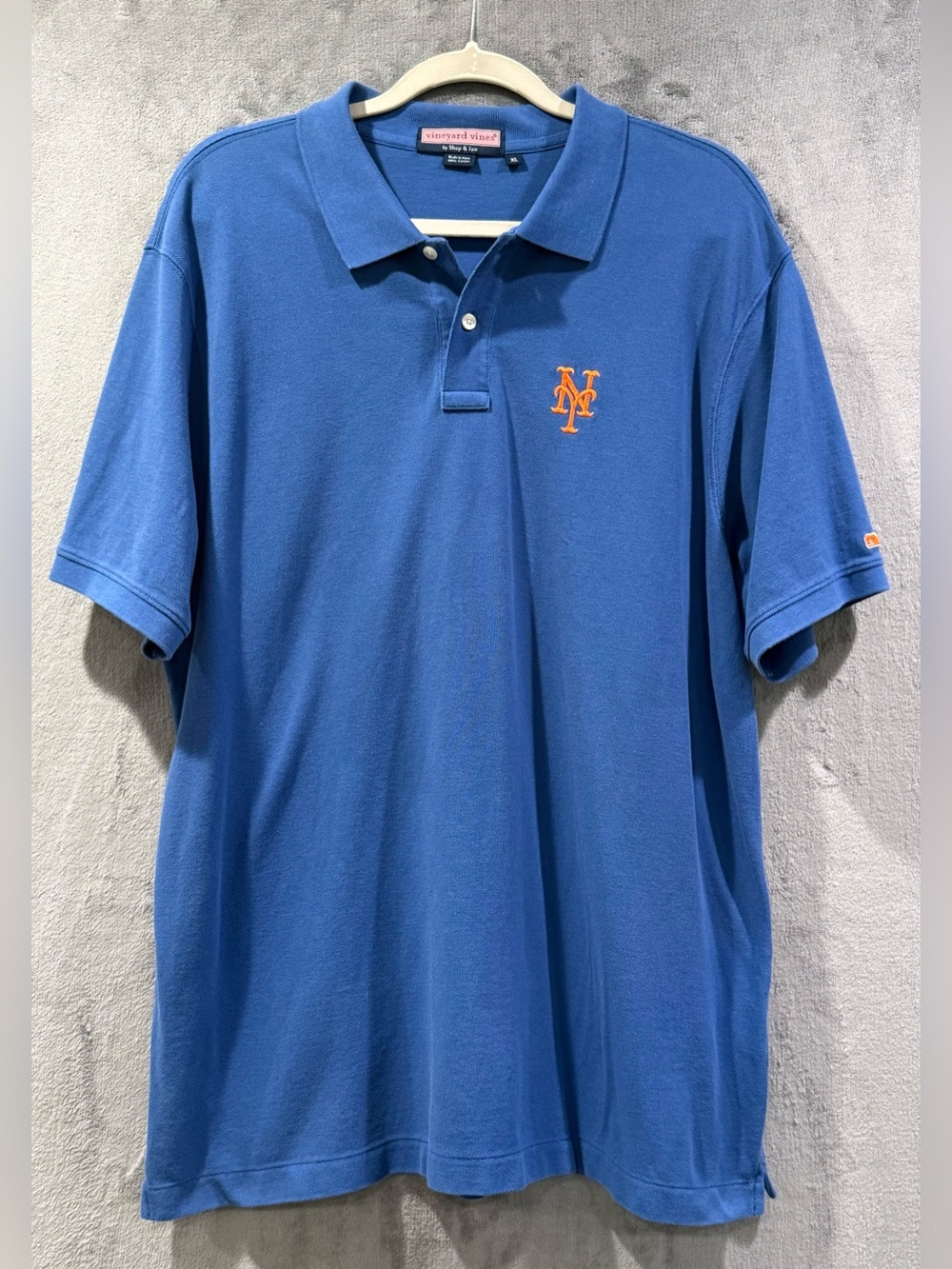 Vineyard Vines New York Mets MLB 100% Cotton Blue Polo Men's Size XL Baseball